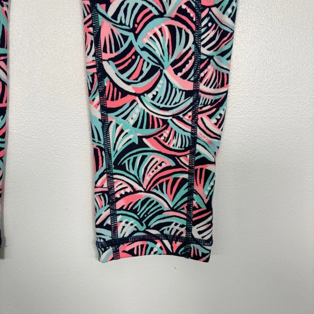 Lilly Pulitzer Women‎ Leggings Small Pink Blue Luxletic Activewear 28007 Resort